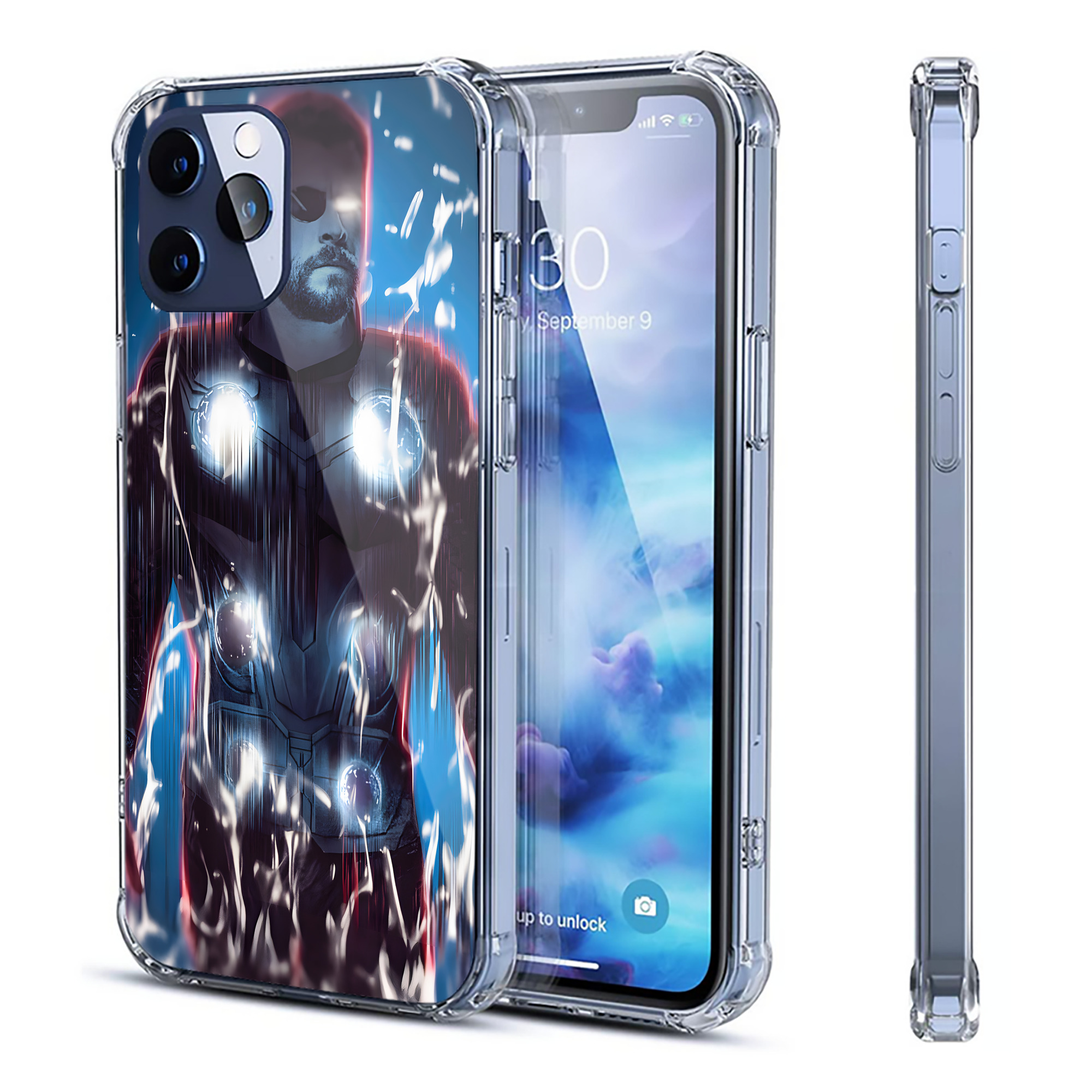 （画像用） アベンジャーズ The Avengers 【iPhone 12シリーズ対応】透明スマホケース（クリアソフトケース）